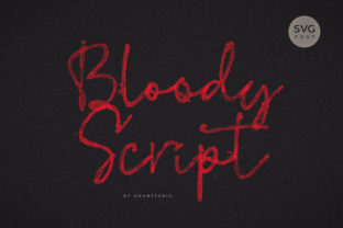 Bloody Script: Horror Font with Realistic Blood Texture