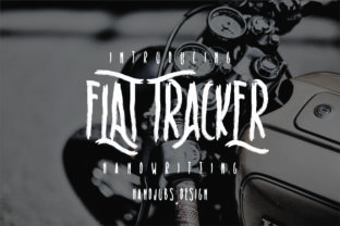 Flat Tracker Font: A Bold, Motorbike-Inspired Typeface for Designers and Brands