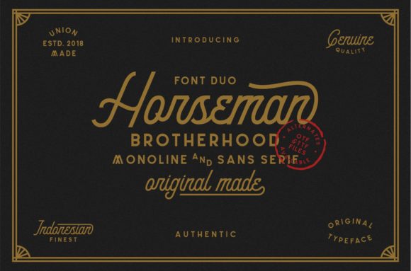 Horseman: A Vintage Script Font with Purposeful Swashes