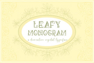 Leafy Monogram: A Vintage-Inspired Decorative Font for Nature-Themed Design