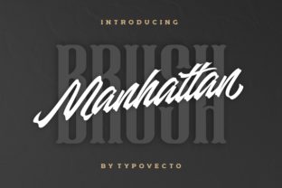 Manhattan Brush: A Bold Modern Script Font with Flowing Elegance